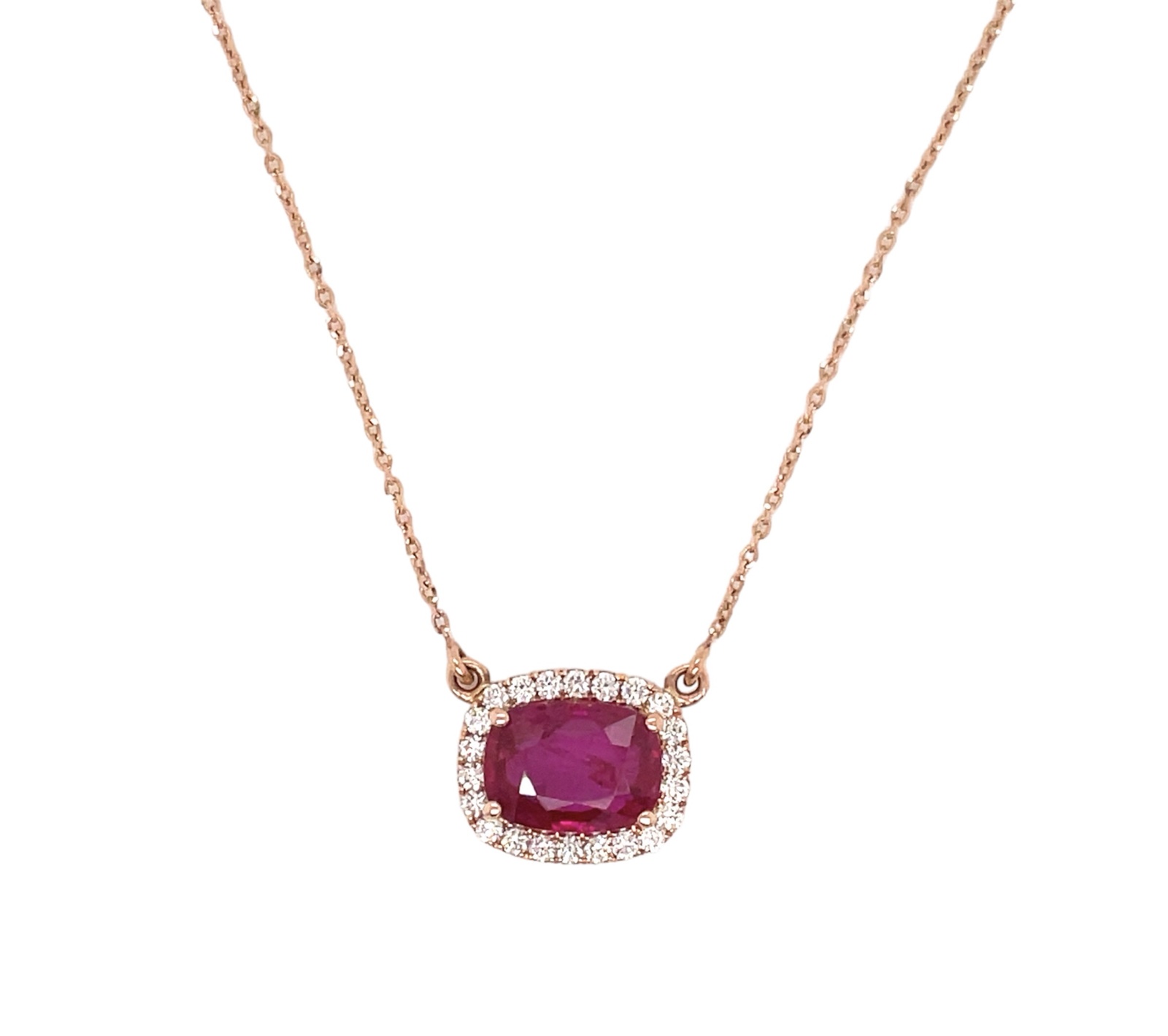 One Stonne Ruby Necklace