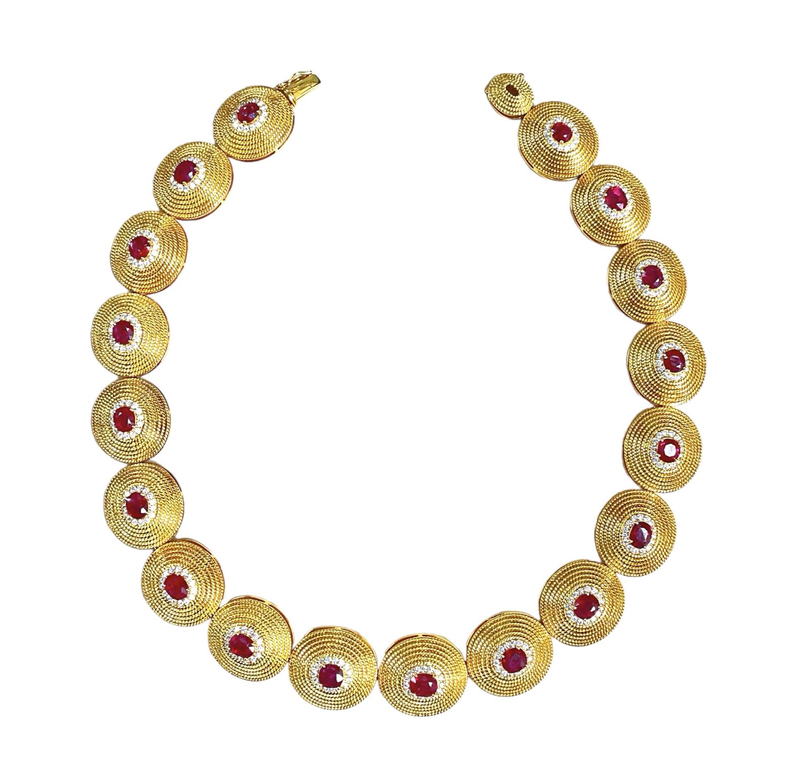 ruby And Gold Necklace old