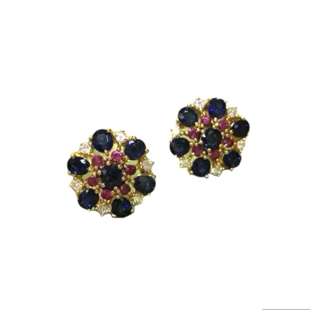 Sapphire & Spinel Earrings