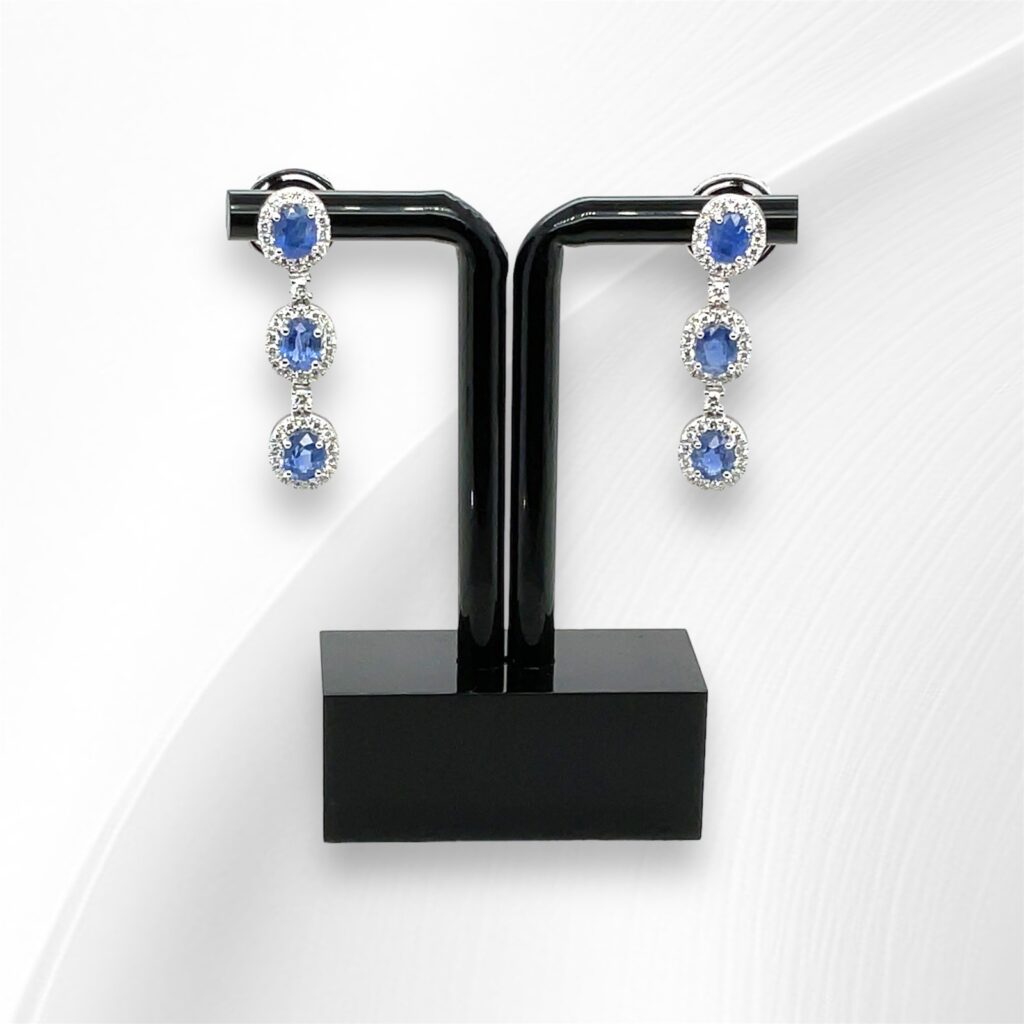 Sapphire & Diamond Earring